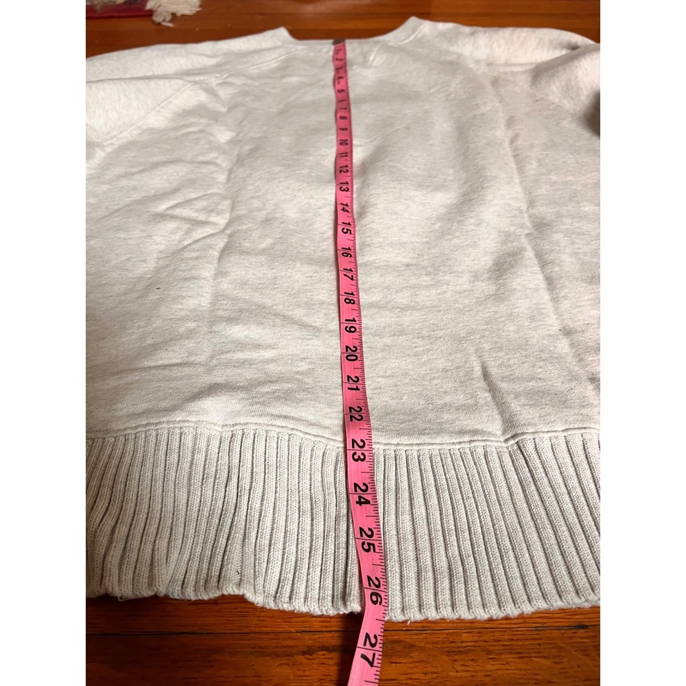 Tommy Hilfiger Vintage Gray Chenille H Patch V-Neck Sweatshirt XL Raglan Sleeve - Picture 6 of 6
